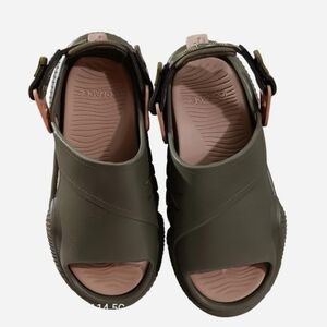 Coface Mens Recovery Sandals US Size 9 Green Beige Hiking Clogs